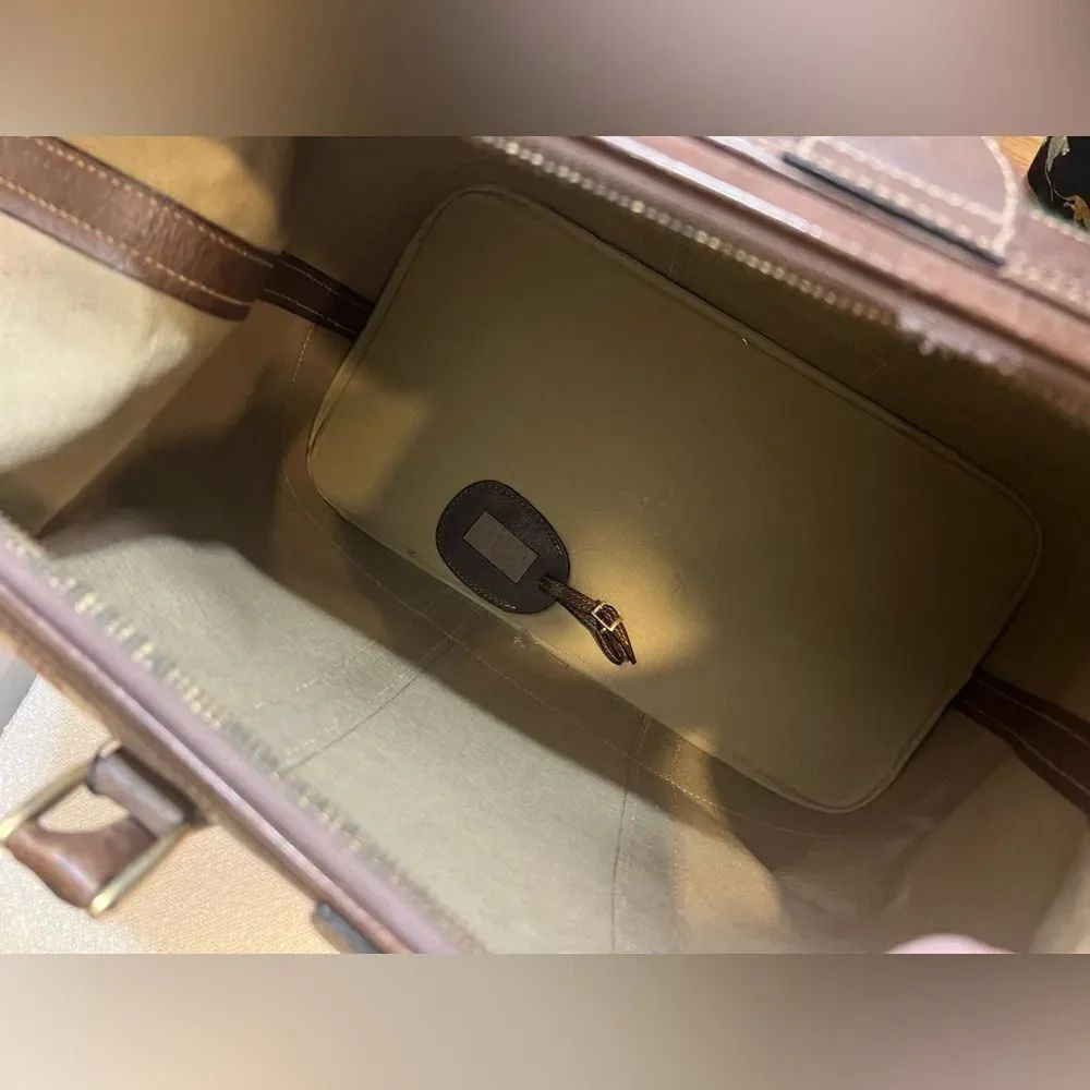 VINTAGE Gucci weekender travel bag, canvas and leather - Picture 6 of 9